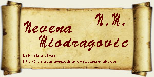 Nevena Miodragović vizit kartica